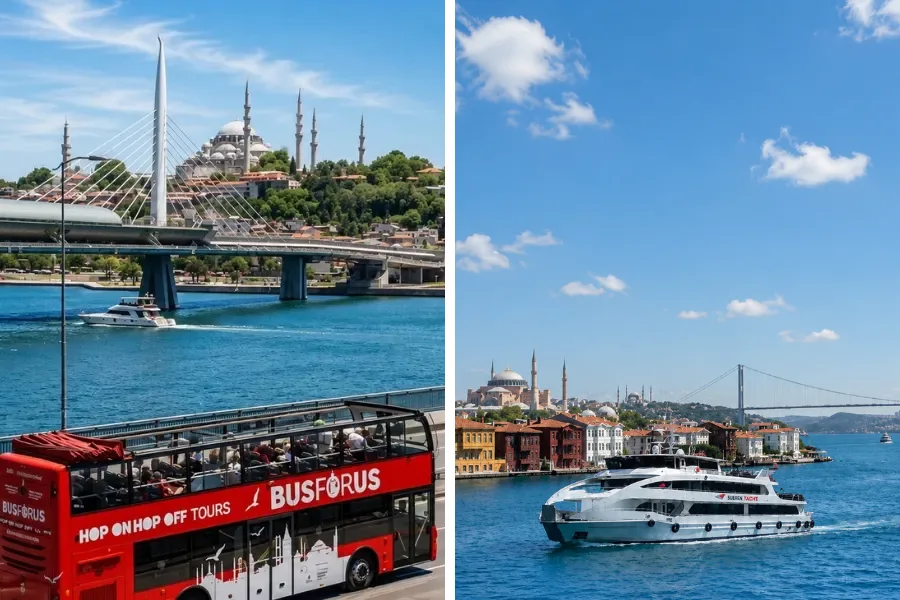 Hop-On Hop-Off Bus + Bosphorus Cruise, Istanbul open-top bus